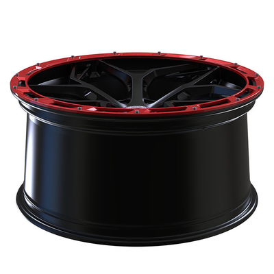 Черные спицы Monoblock кольца 1 крышки колес части роскошные выкованные красные сплавляют оправы