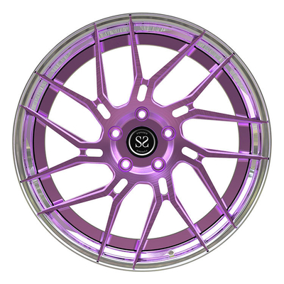 Фиолетовый диск выковал 2 колеса ПК алюминиевый сплав снабжает ободком 19 20 21 дюйма отполированного бочонка