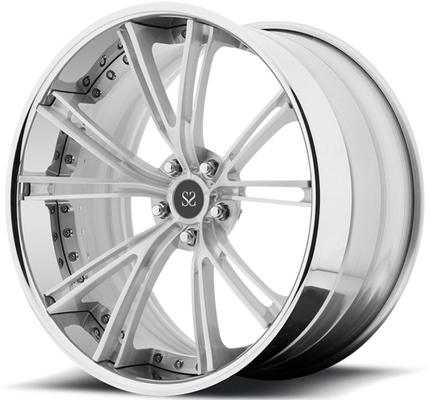 20x9 20x10.5 2PC выковало модель Chrome 5x120 Tesla колес оправ алюминиевого сплава изготовленную на заказ