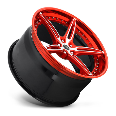 Красная машинка 3 части кованых колес 5x112 5x120 Для Bentley