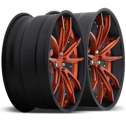 Для Nissan GTR подвергли механической обработке оправы цены 22 самое лучшее 5x114.3 глянцуют черное, который подгонял 2 выкованной части колеса сплава