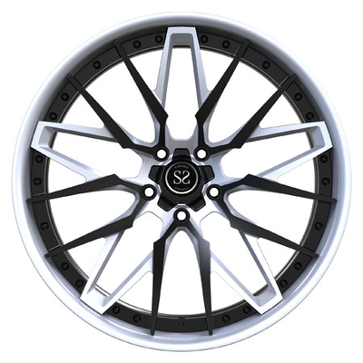Фронт 20 дюймов чернота бочонка 2 частей 21 дюйма задняя расположенная ступенями и серебряное колесо алюминиевого сплава для Chevrolet Corvette C8