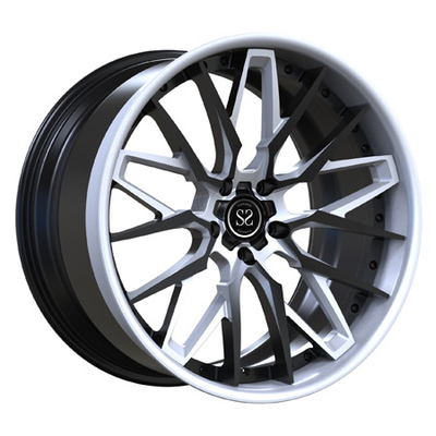 Фронт 20 дюймов чернота бочонка 2 частей 21 дюйма задняя расположенная ступенями и серебряное колесо алюминиевого сплава для Chevrolet Corvette C8