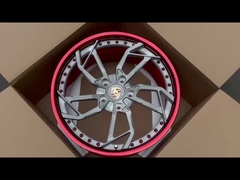 Специальные красные бочки и серые диски 1-PC кованые ремни для Porsche