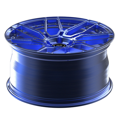 Почищенное щеткой голубое 1 части выковало спицы Monoblock колес для роскошных оправ сплава алюминия автомобиля