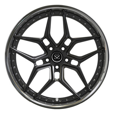 2 части 21inch выковала спицы губы колес алюминиевые отполированные темные серые для оправ автомобиля Audi RS6