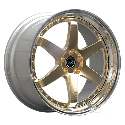 роскошь 19inch 2 части выковала колеса светлый диск золота отполировал губы для Audi S3