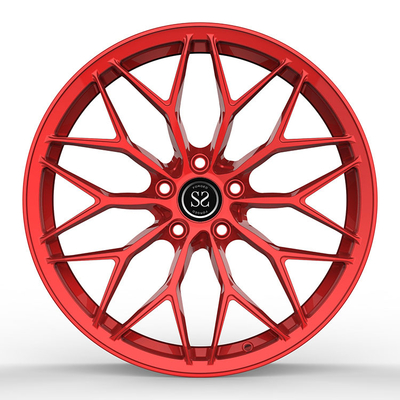 Красное изготовленное на заказ 1PC выковало оправы 9.5Jx21 ET31 алюминиевого сплава для Audi Q7