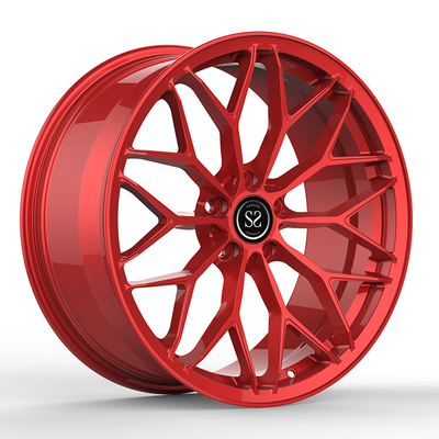 Красное изготовленное на заказ 1PC выковало оправы 9.5Jx21 ET31 алюминиевого сплава для Audi Q7