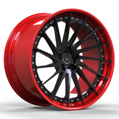 Сплава губы Феррари F88 колес части красного алюминиевый пассажир автомобиля 2 подгонял