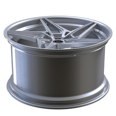 Алюминиевый сплав 2-Piece выковал колеса снабжает ободком колеса автомобиля спицы GTB гипер серебряного центра Multi