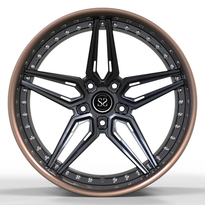 Бронзовый серый цвет колеса 2 частей для Camaro расположил ступенями оправы автомобиля сплава 19inch