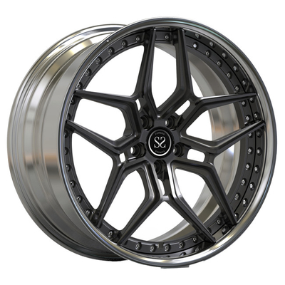 штейновый черный диск 20inch выковал колеса Audi RS6 губы 2 частей роскошными отполированные оправами