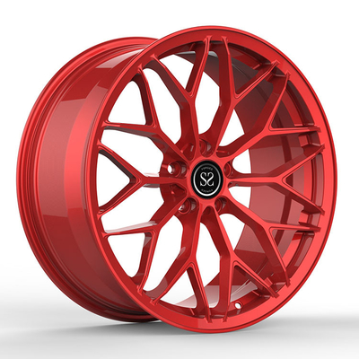 Красные кованые колеса на заказ 21x9.5 и 22x12 для Ferrari FF
