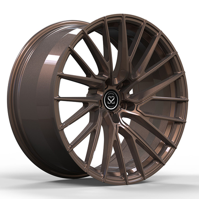 5x112 21x9.0 ET18 Custom 1 Piece Forged Wheels Глянцевое бронзовое