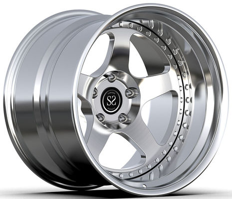 Polished Custom 2-PC Forged Rims of 19x12 for 2021 Porsche GT4