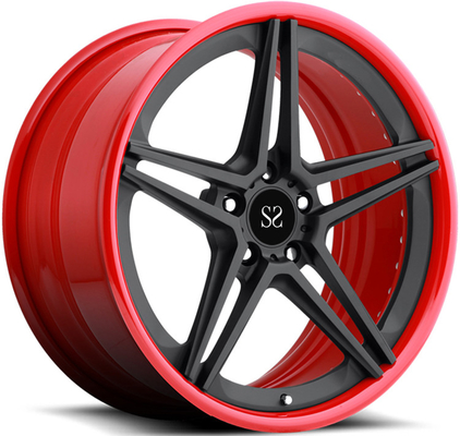 21inch 9.5J подгоняло оправы сплава 2-PC на Феррари 458 Speciale красная чернота лоска выковала колеса