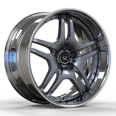 Benz Cls Custom 20-дюймовые 2-компонентные полированные серые кованые диски 5x112