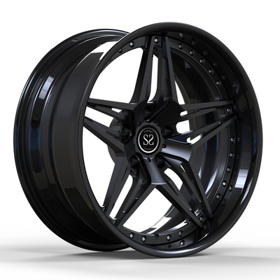 Черный ПК Новы 2 Chevy сплава выковал 18inch расположенное ступенями колесами 19inch 18x8 19x9