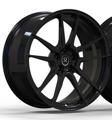 Чернота Audi лоска выковала колеса 21 дюйм 139.7mm Pcd двухкусочное